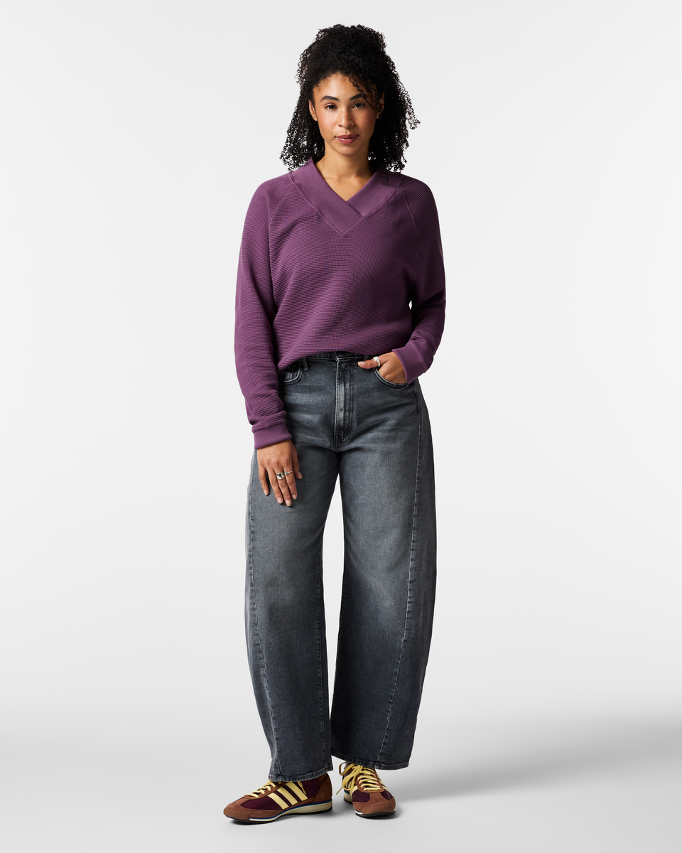 Atajo Long-Sleeve Waffle V-Neck - Women's